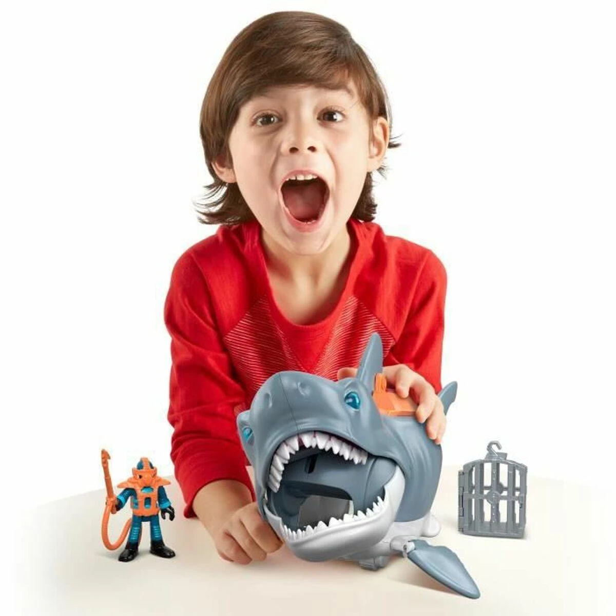 Fisher Price Mattel Imaginext Mega mechaninė ryklio ataka, judanti burna ZA5438