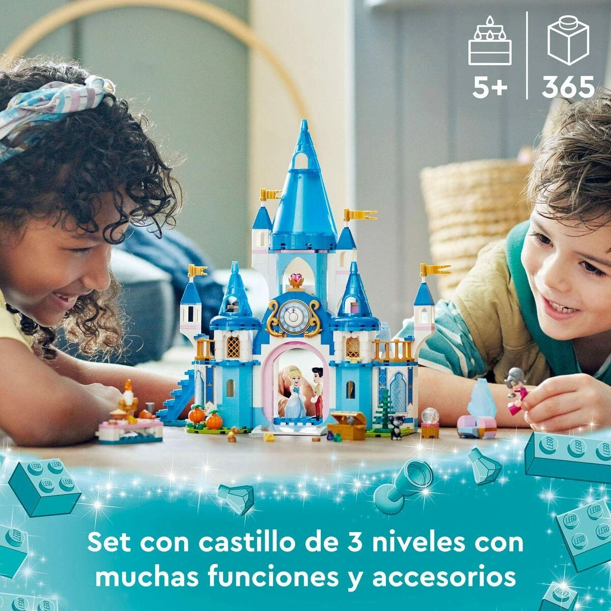 LEGO® ǀ Disney Pelenės ir Žavingojo princo pilis 43206 konstravimo rinkinys (365 dalys) 43206