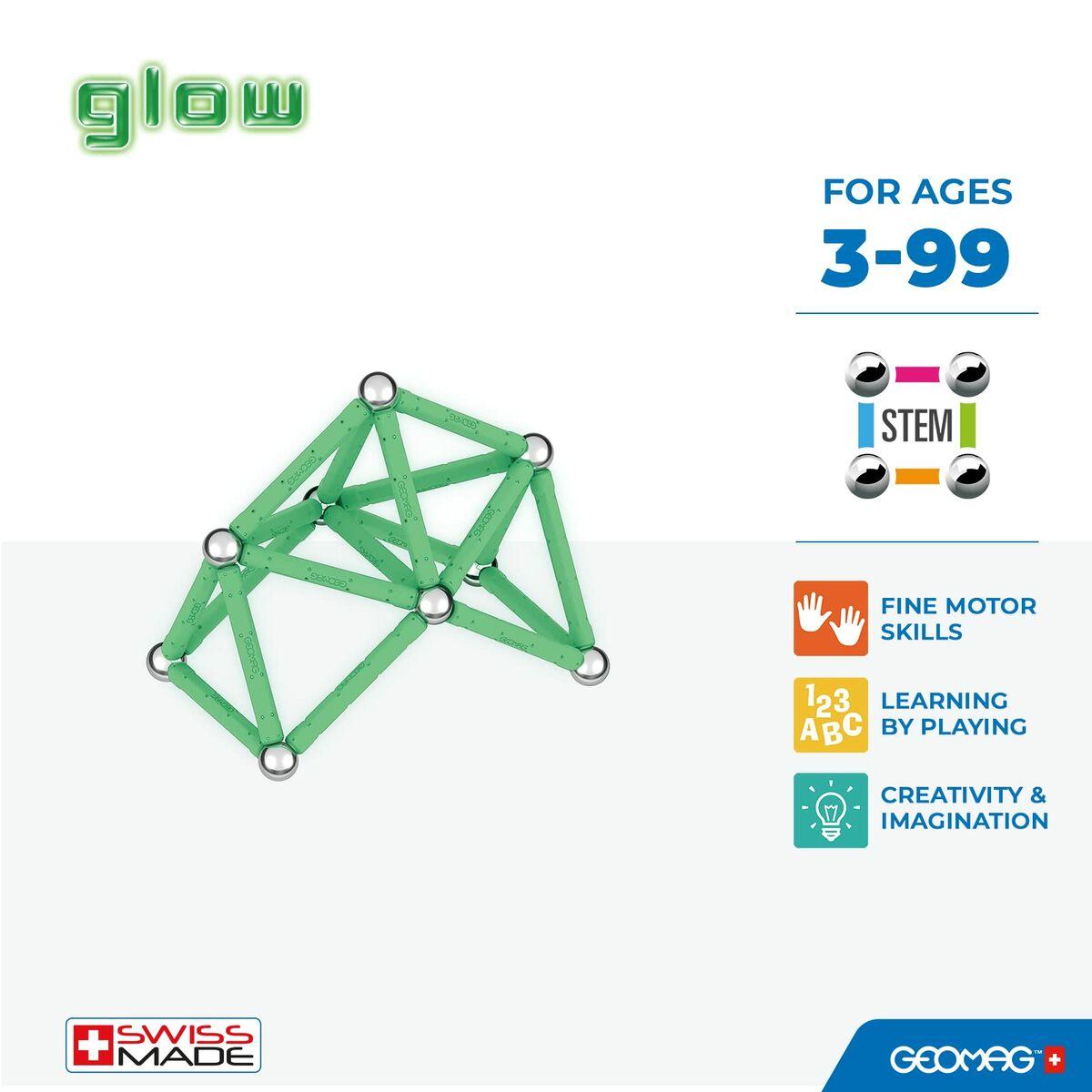 Geomag Magnetinis konstruktorius - Šviečiantis tamsoje (42 vnt.)