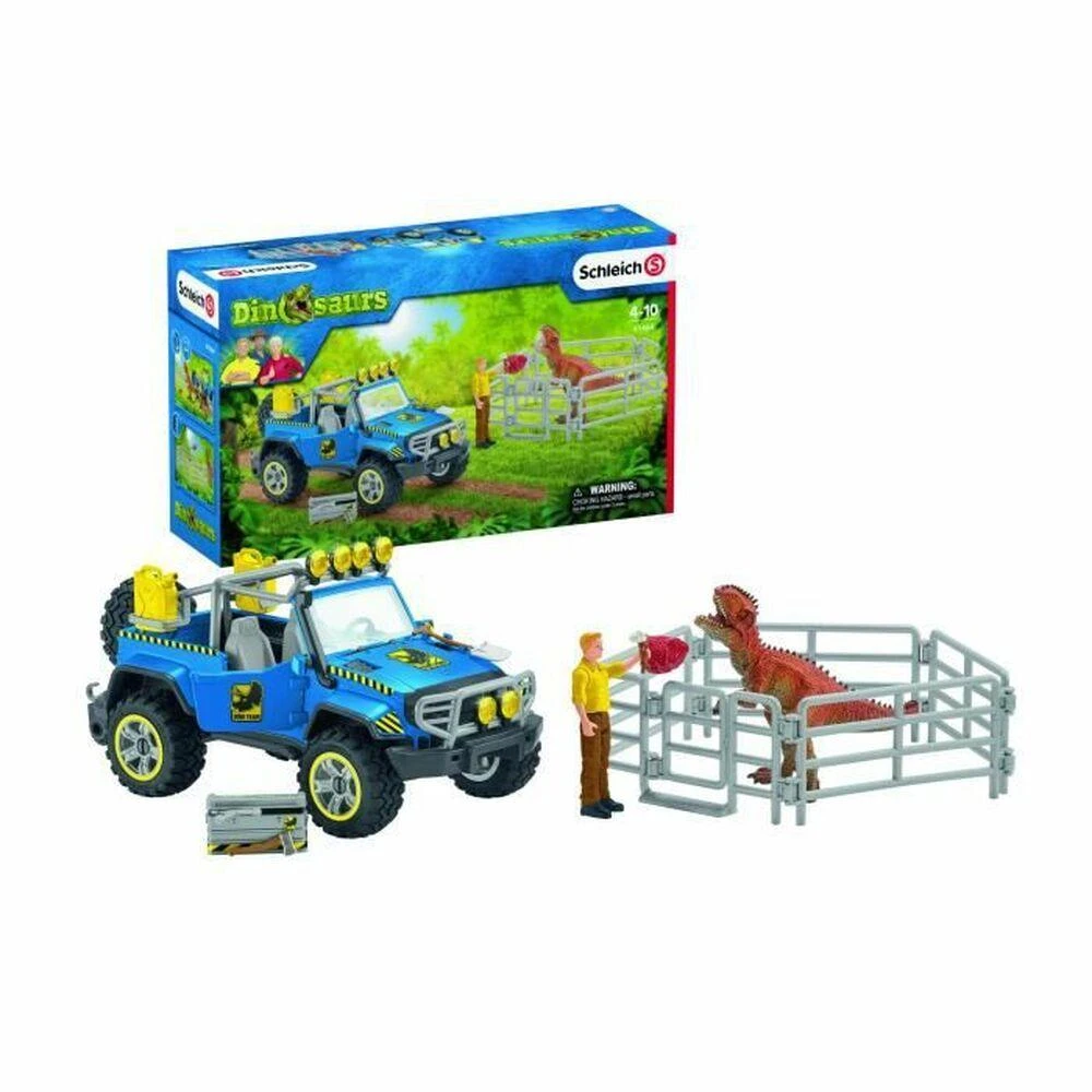 Schleich Figūrėlė su visureigiu ir dinozauru 41464