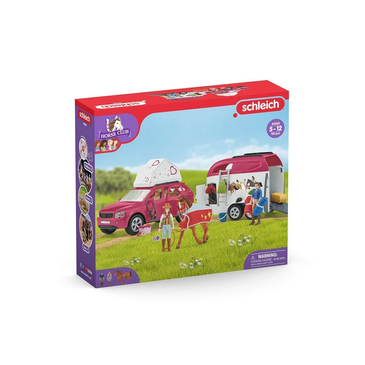 SCHLEICH HORSE CLUB Nuotykis keliaujant automobiliu su priekaba arkliams