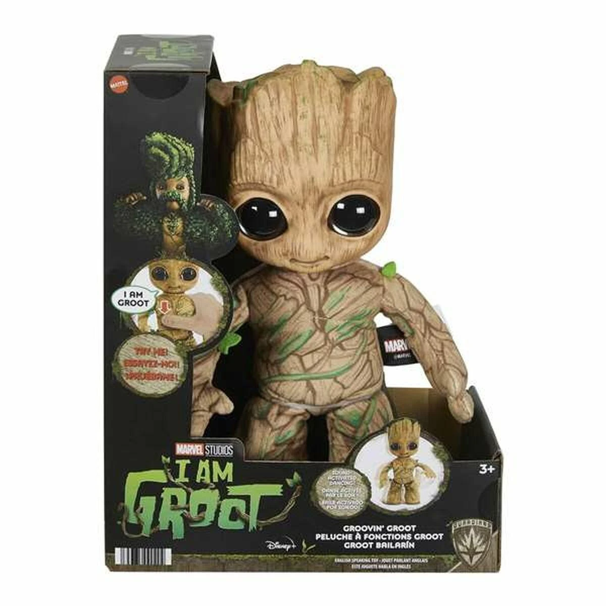 Mattel „Disney Marvel“ – Groovin' Groot šokantis ir kalbantis pliušinis žaislas (HJM23)