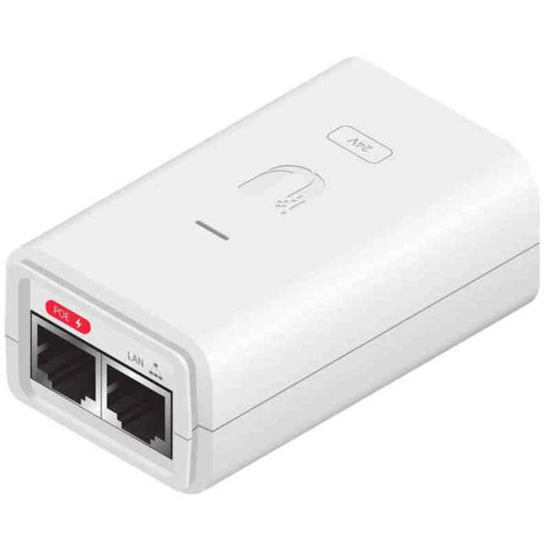 Ubiquiti PoE-Injektor 24V, 7W, Gigabit - baltas