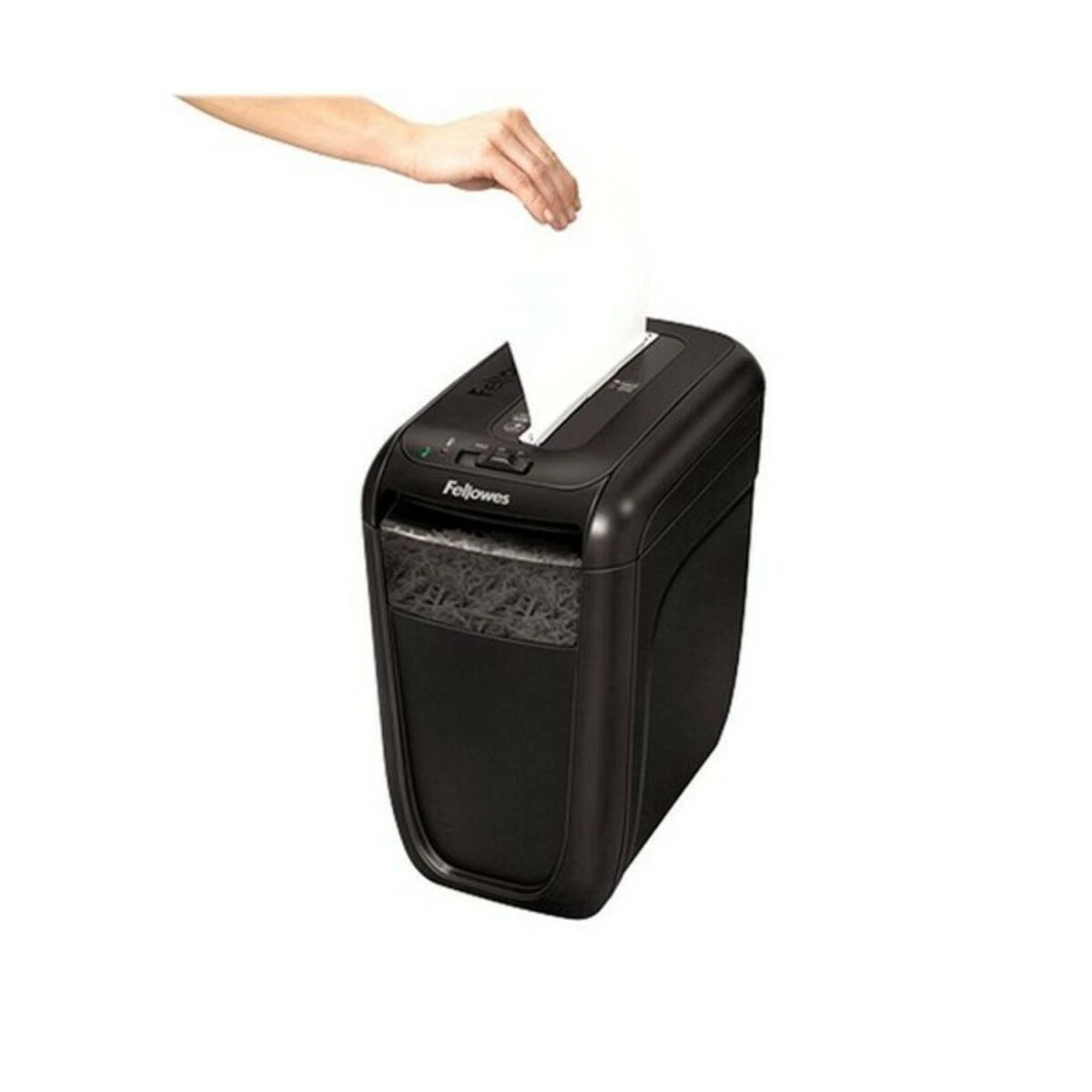 Fellowes Powershred | 60Cs | Juodas | 22 L | Kreditinių kortelių smulkinimas | 75 dB | Popieriaus apdorojimo standartas / išvestis 10 lapų per eigą | Skersinis smulkintuvas | Garantija 24 mėn.