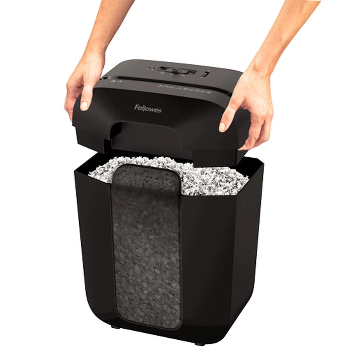 Fellowes Powershred | LX41 | Juodas | 17 L | Kreditinių kortelių smulkinimas | Popieriaus apdorojimo standartas / išvestis 8 lapai per eigą | Mini-Cut smulkintuvas | Garantija 24 mėn.