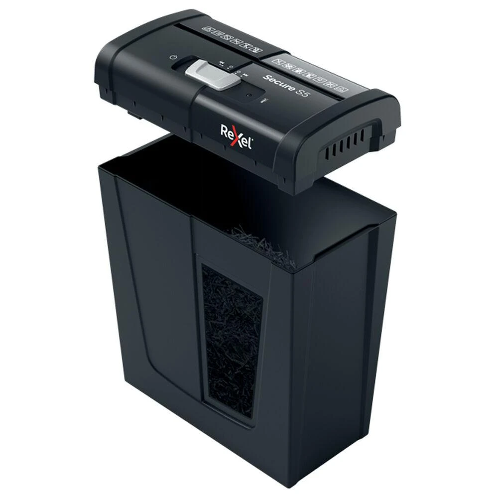 Dokumentų naikiklis Rexel Secure S5 Strip P2, 5 lapai, 10L