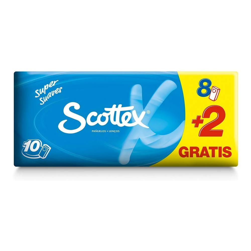 "Scottex" 3 sluoksnių kišeninis kvadratas 10 vienetų