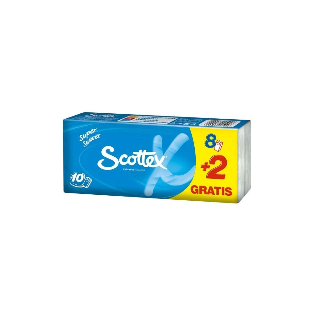 "Scottex" 3 sluoksnių kišeninis kvadratas 10 vienetų