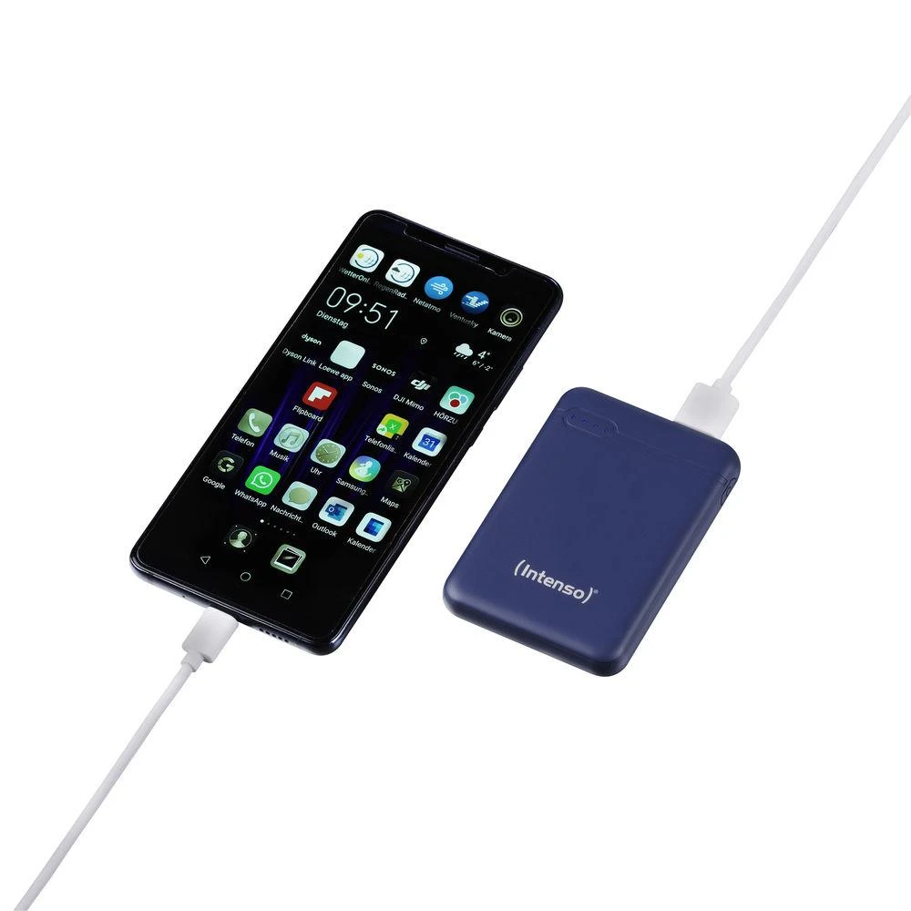 Intenso Powerbank XS5000 mėlyna 5000 mAh įsk. USB nuo A iki C tipo