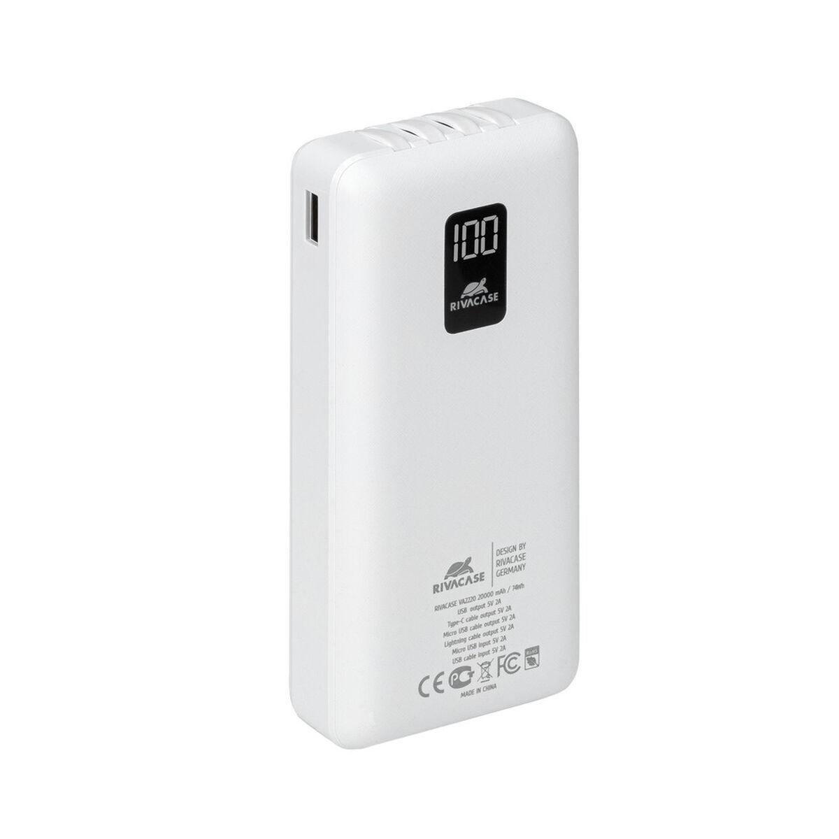 Nešiojama baterija RIVACASE VA2220 (20000 mAh) Baltas EU portable battery