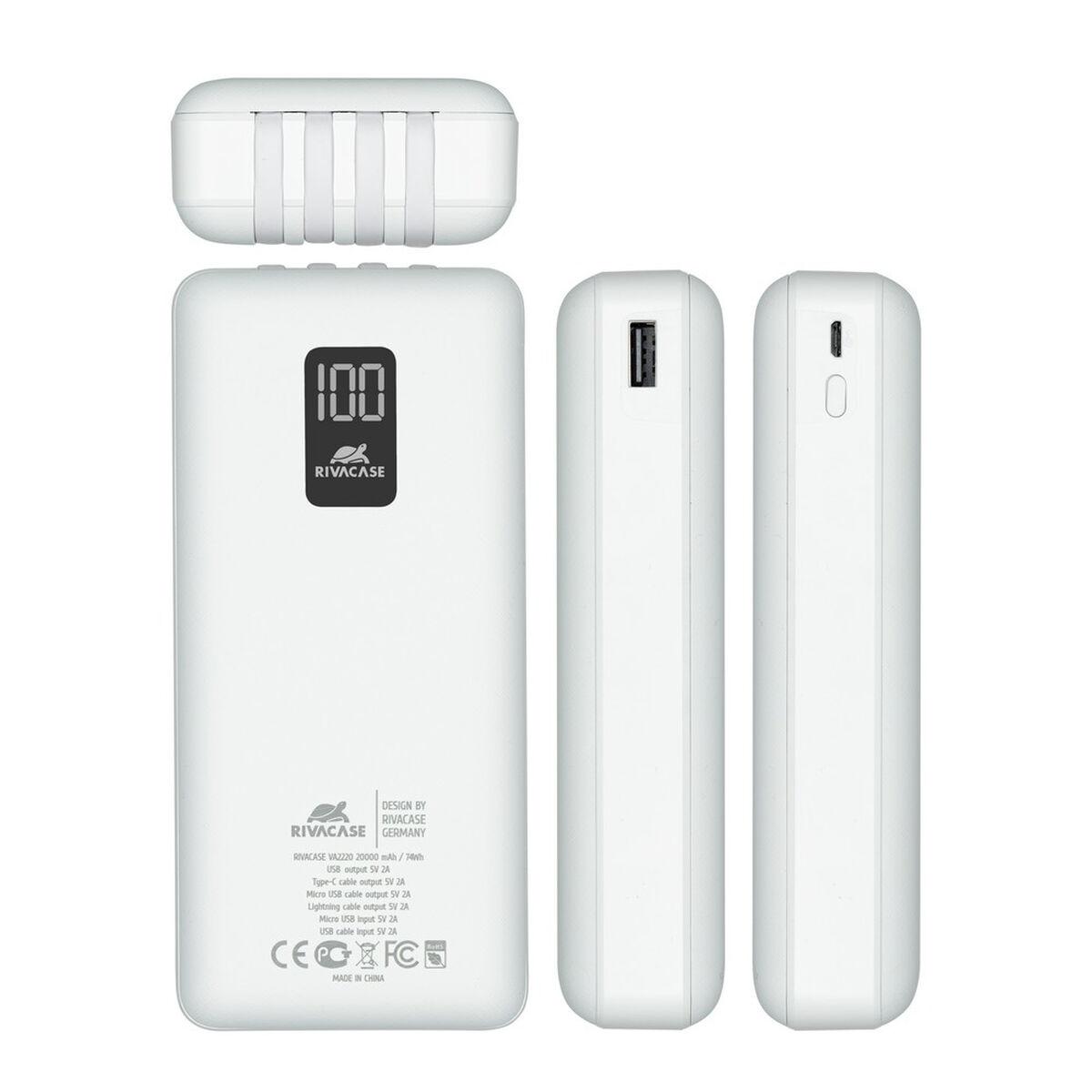 Nešiojama baterija RIVACASE VA2220 (20000 mAh) Baltas EU portable battery