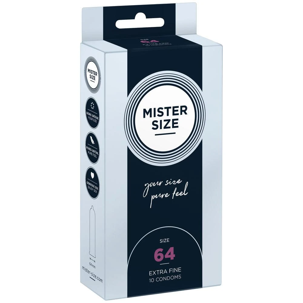 Mister Size PIECES Mister Dydis - 64 mm Prezervatyvai 10 vnt