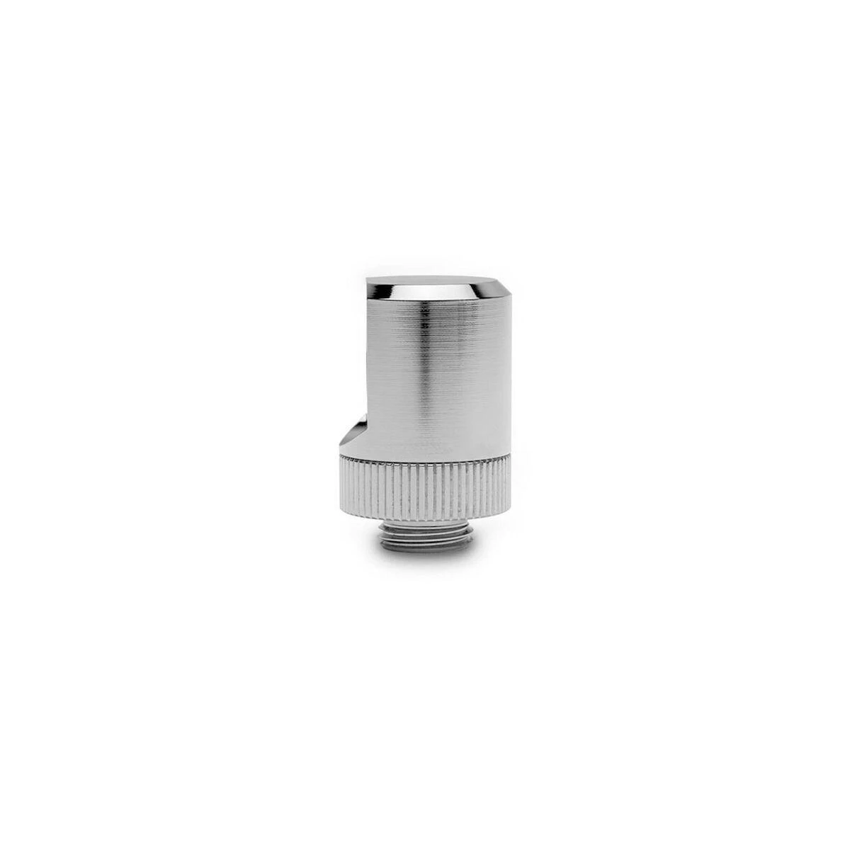 Ek Water Blocks EK vandens blokai EK Vanduo blokai EK-Torque adapteris 90 laipsnių G1/4 colio kištukas į G1/4 colio kištuką, pasukamas, nikelio sidabrinis