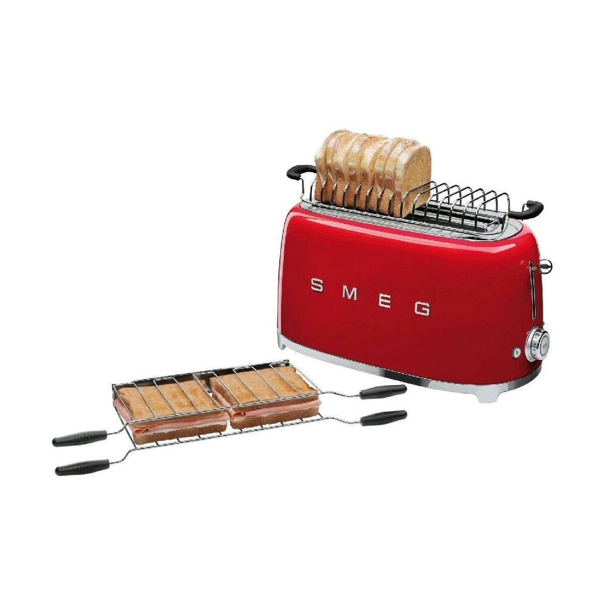Virtuvės Prietaiso Priedas - SMEG TSBW02 Plieninė Grilis 388x103x51mm