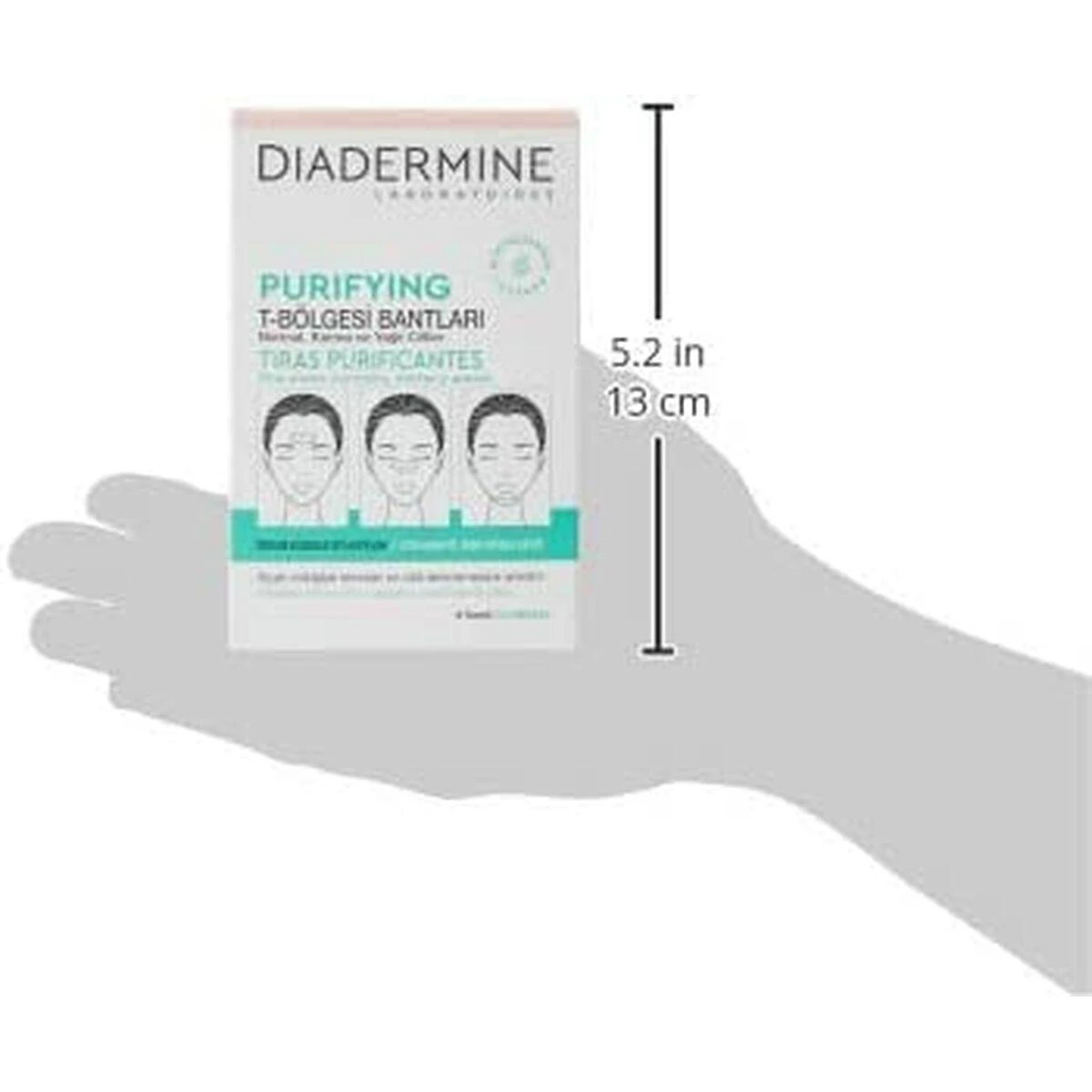 Diadermine veido odos valymo juostelės normaliai mišriai odai 6 vnt