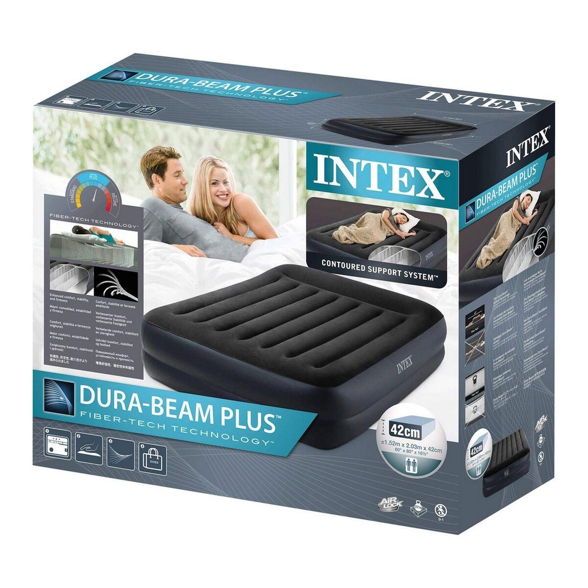 Pripučiamas čiužinys - lova INTEX Pillow Rest (Queen) Dura Beam 203x152x42 64124