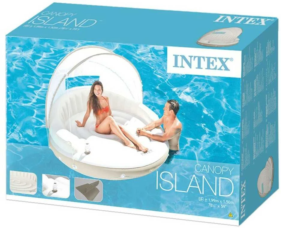 Pripučiama sala su baldakimu Pripučiamas čiužinys 199x150cm INTEX 58292