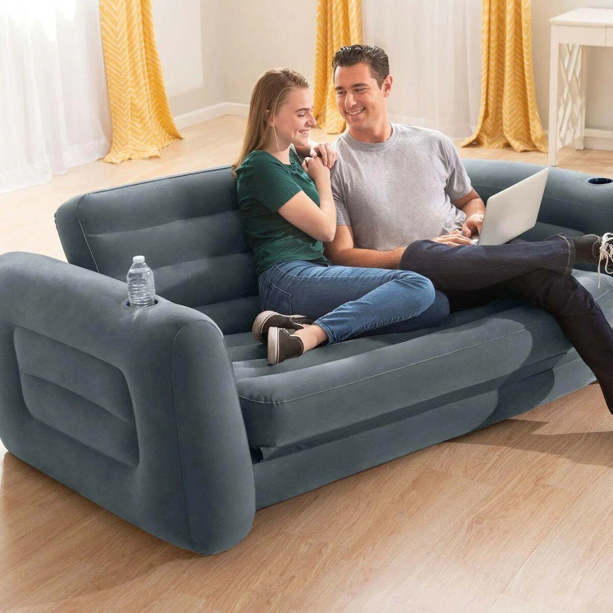 2-in-1 INTEX 66552 pripučiamas sofos-lovos ištiesiamas čiužinys