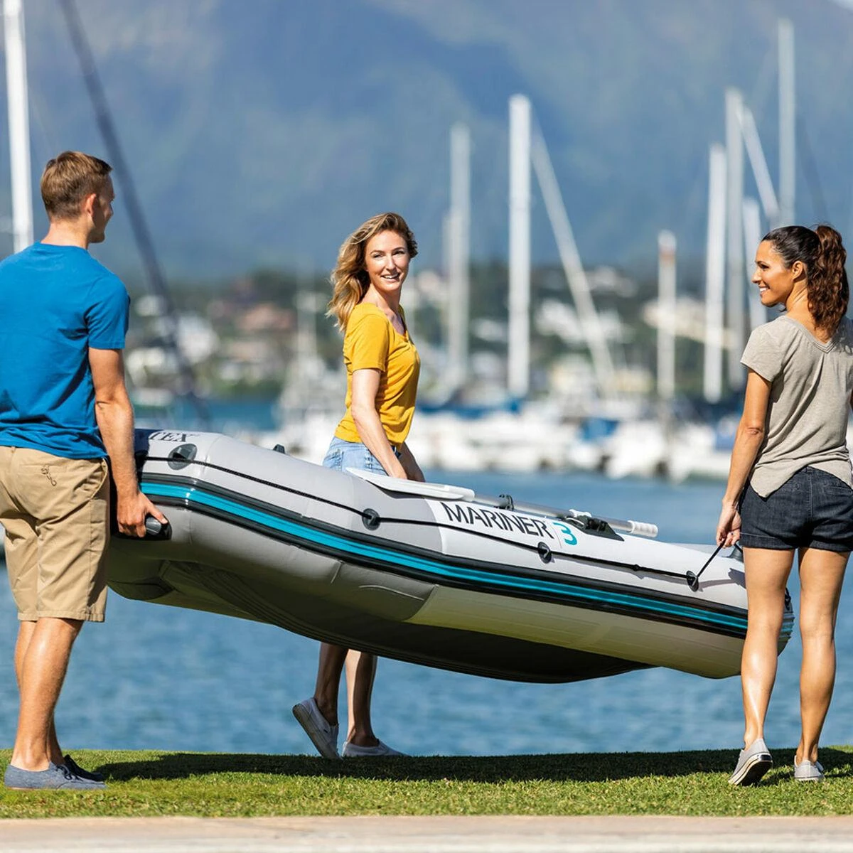 Intex Mariner 3 boat set, Pilkas