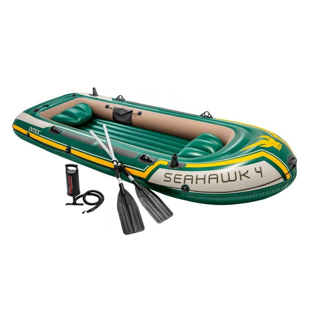 Pripučiama keturvietė valtis Intex Seahawk 4 Set,  pilnas komplektas