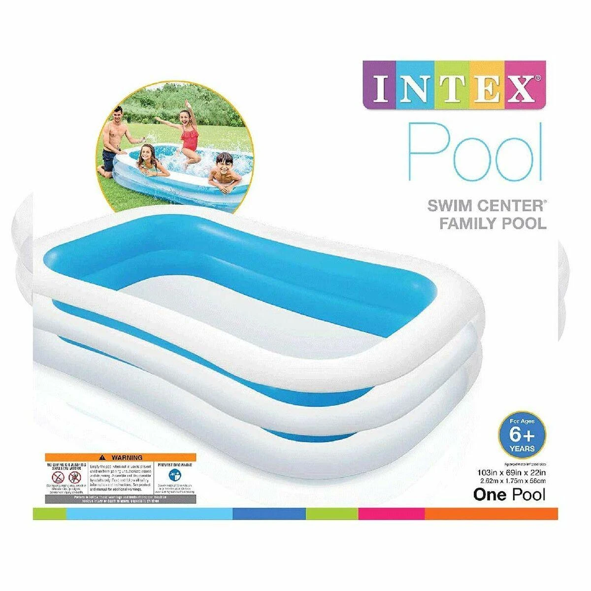 Intex Swim Center Baseinas šeimai, 262x175x56cm