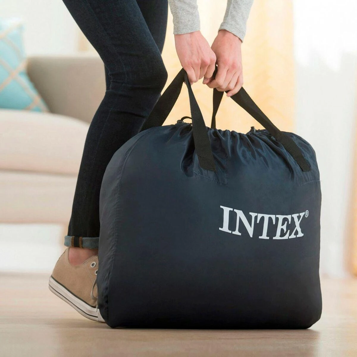 Intex Lovos čiužinys 236x152cm su pompa 2 asmenims DELUXE 64448ND