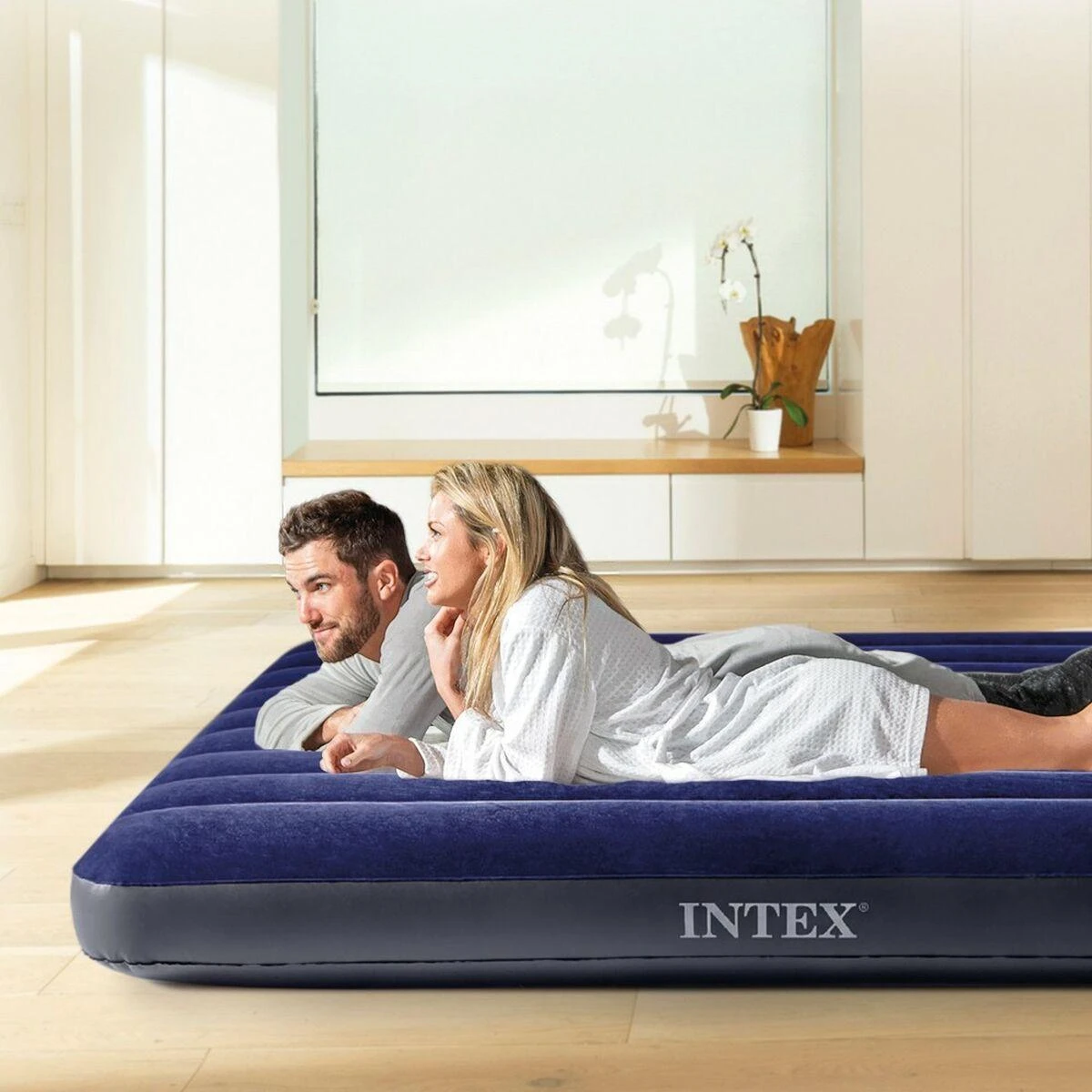 INTEX Pripučiamas čiužinys-lova 183x203x25cm