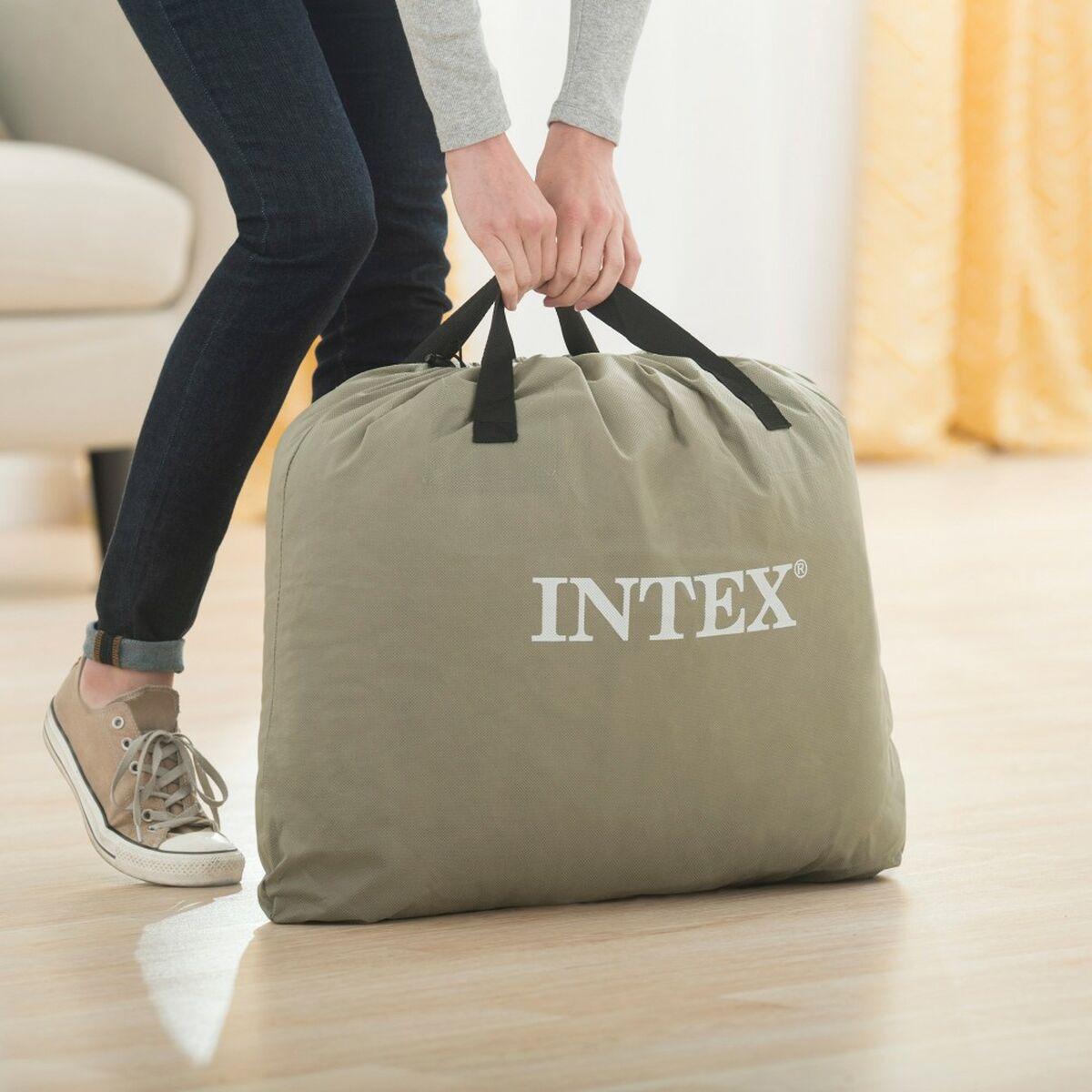 Pripučiamas čiužinys-lova INTEX Queen Comfort-Plush, Airbed W/Fiber-Tech RP su pompa,152x203x52cm
