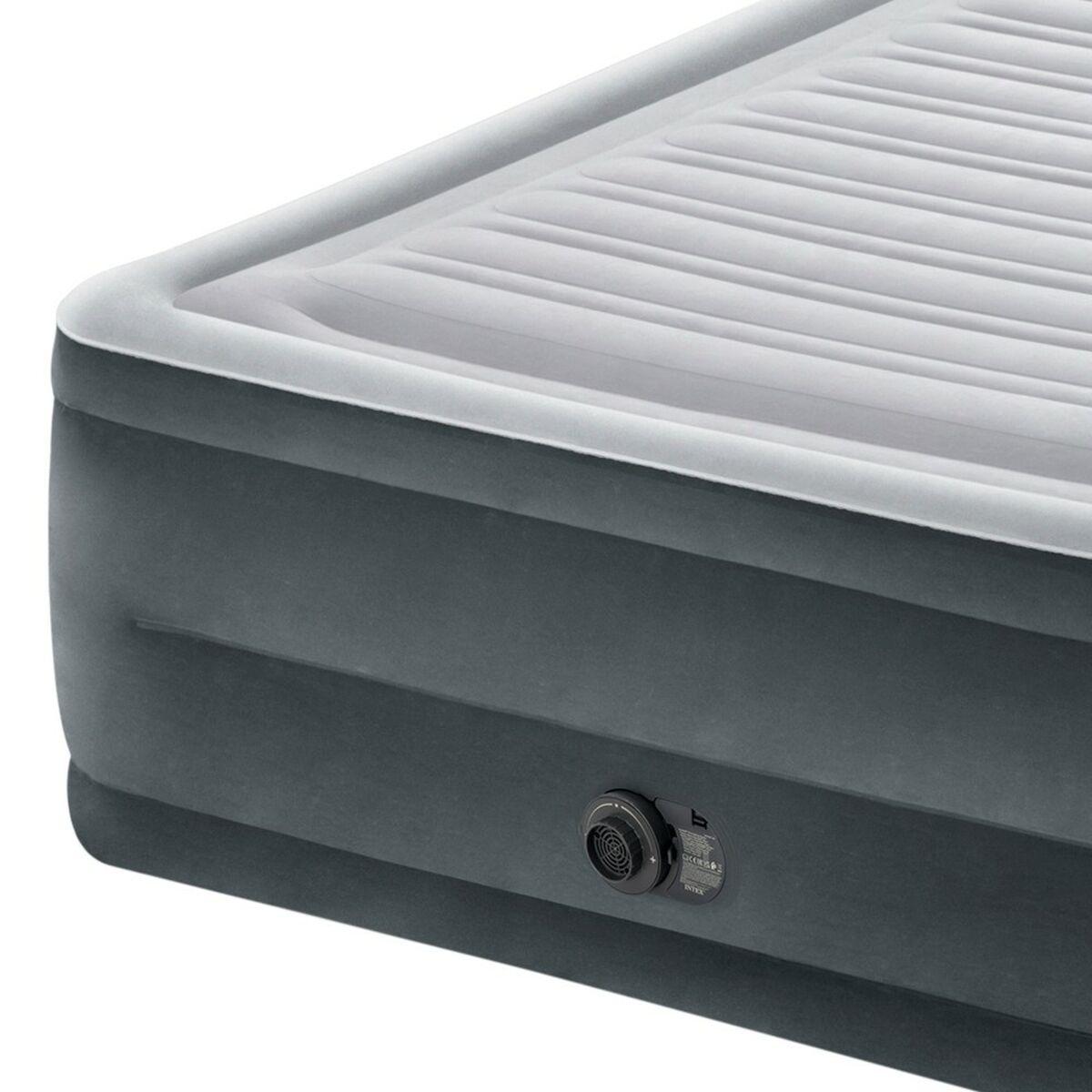 Pripučiamas čiužinys-lova INTEX Queen Comfort-Plush, Airbed W/Fiber-Tech RP su pompa,152x203x52cm