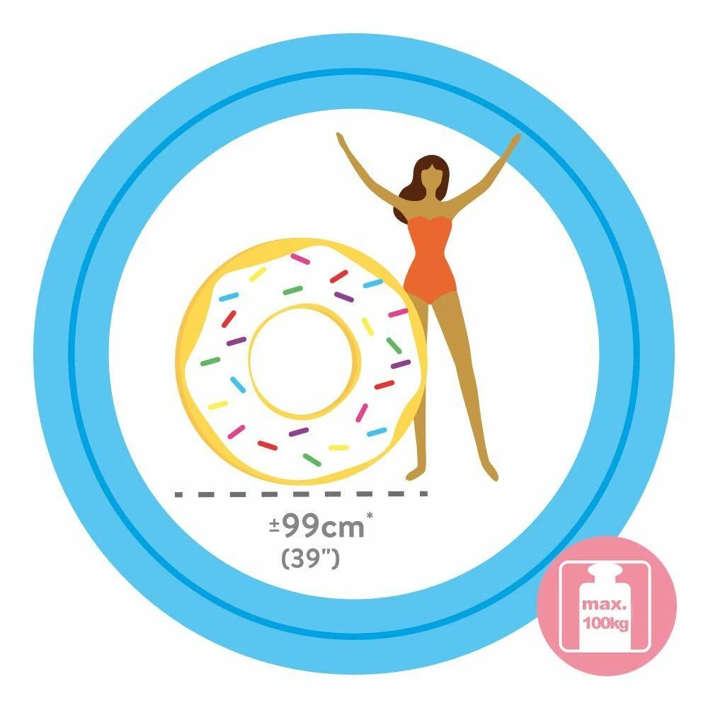 Pripučiamas ratas INTEX Sprinkle Donut Tube, 114 cm 56263NP