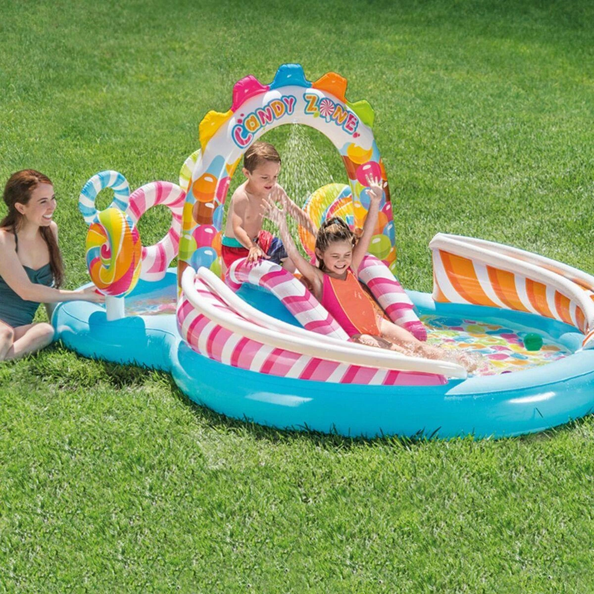 INTEX CANDY WATER ŽAIDIMŲ AIKŠTELĖ, 295 CM X 191 CM X 130 CM, 57149NP