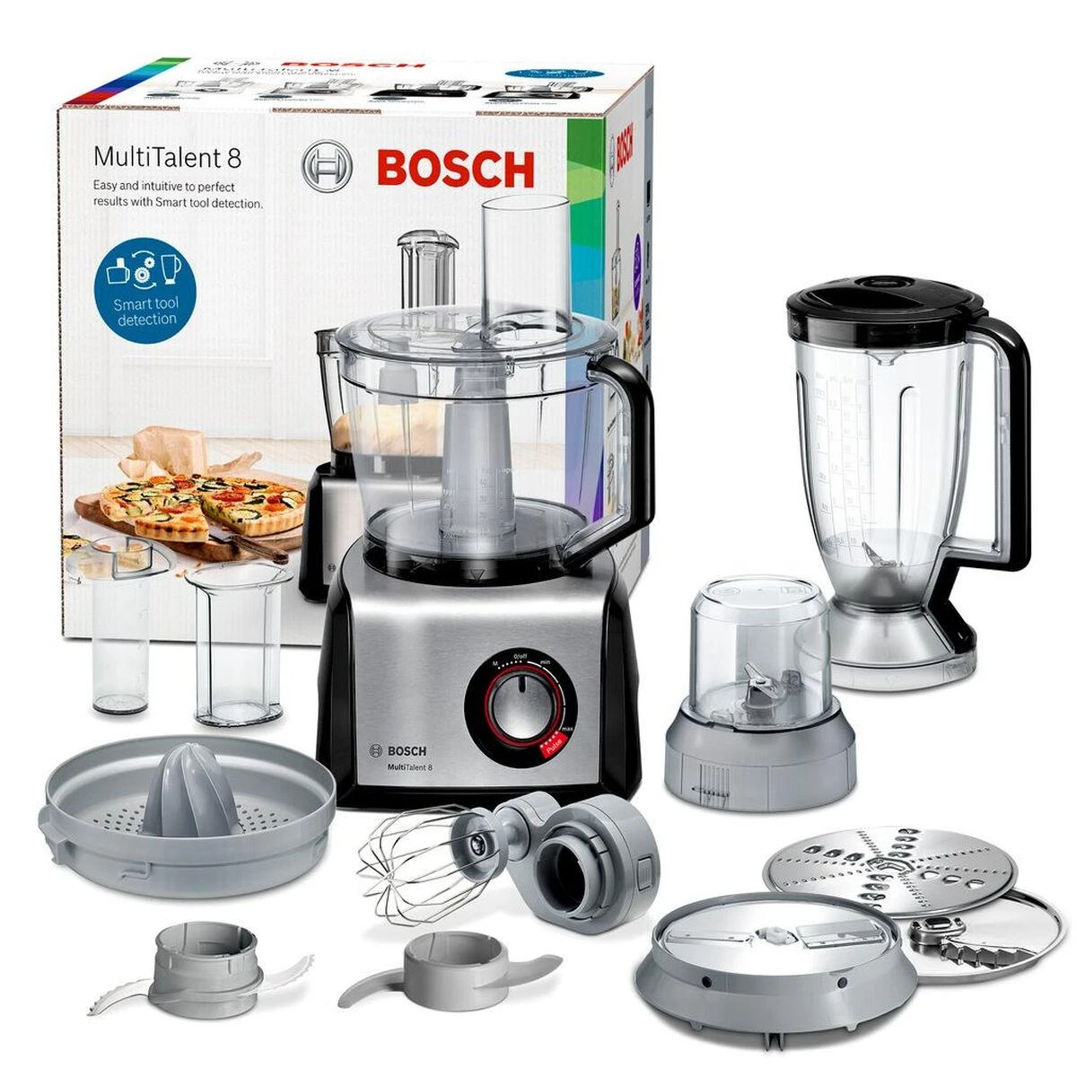 Virtuvinis kombainas Bosch MC812M844, MultiTalent 8, 1250 W, juodas