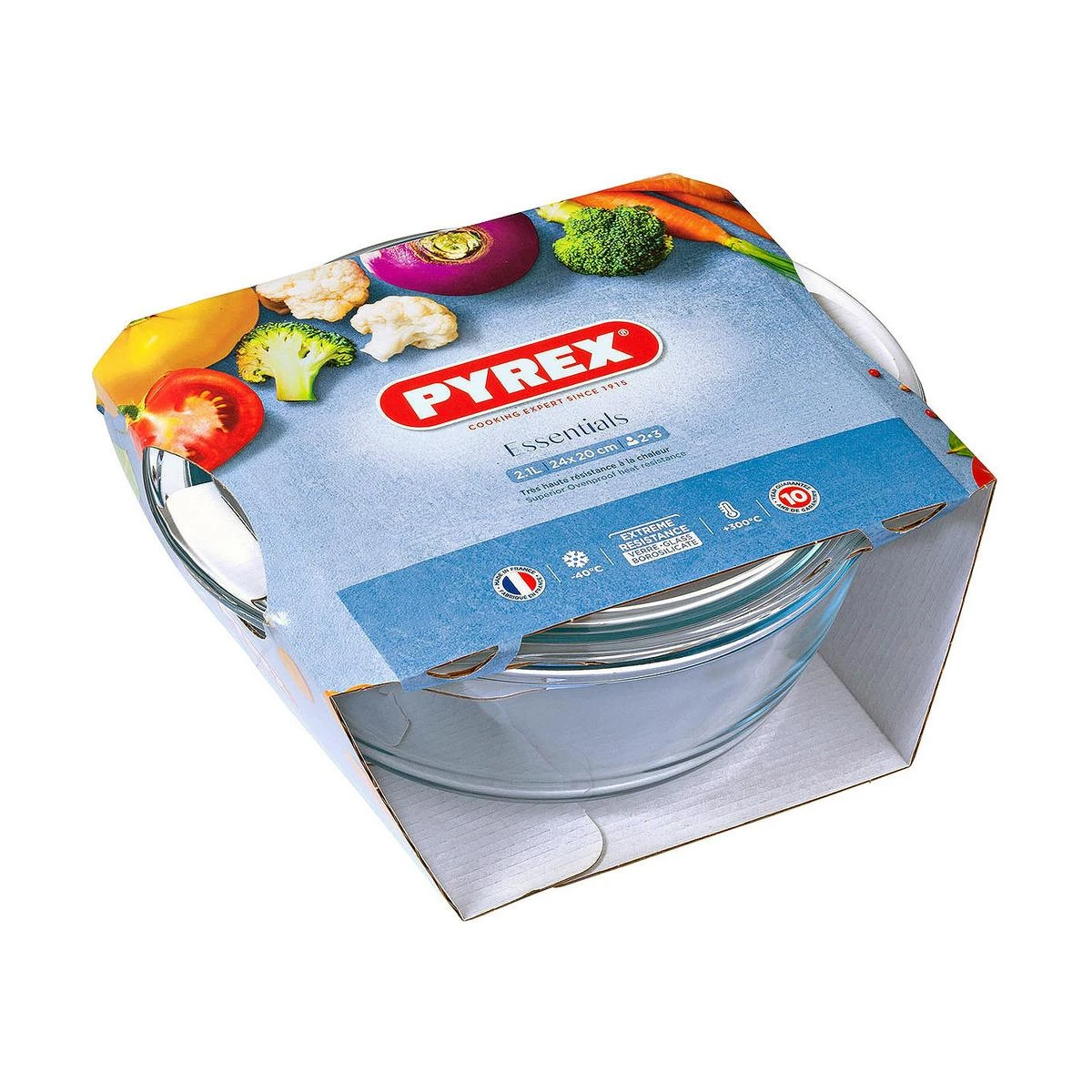 Pyrex Puodas su Pokrywką Permatomas Szkło (2,1 L)
