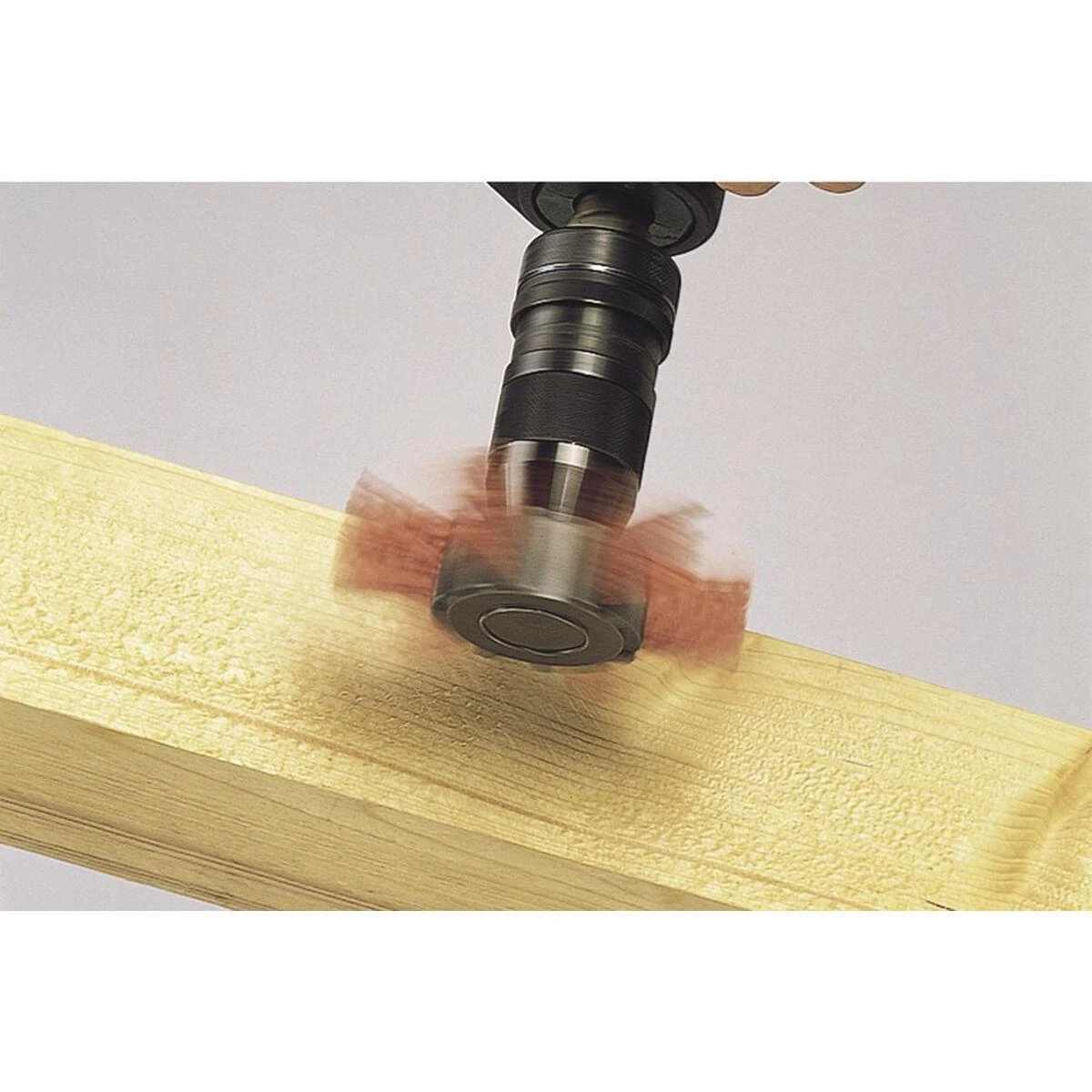 Nailoninis apvalus šepetys Wolfcraft 100x10 mm; HEX 1/4'' grubus