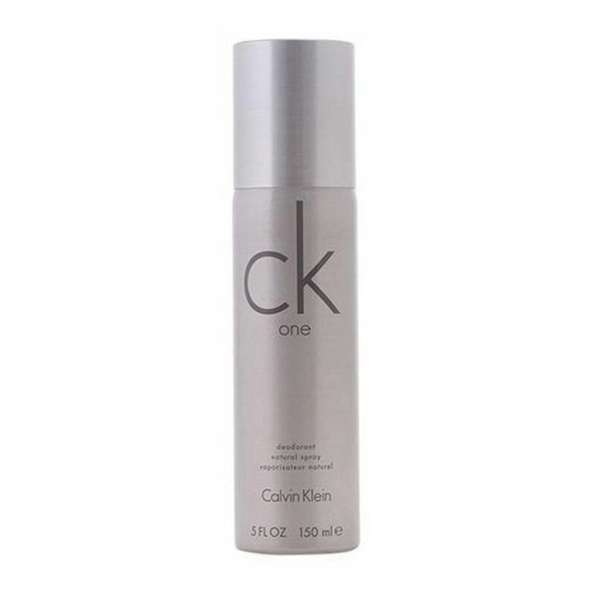 Calvin Klein CK One 150ml purškiamas dezodorantas pilku korpusu