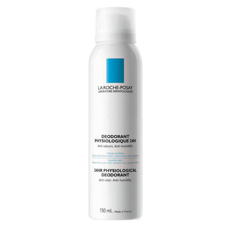 La Roche Posay Physiological Dezodorantas 24h Purškiklis purškiamas dezodorantas jautriai odai, 150 ml