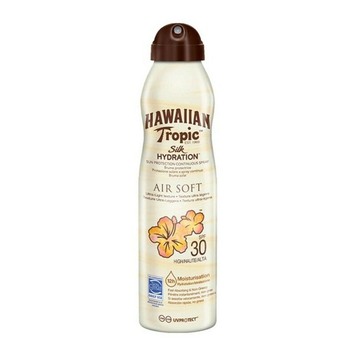 Hawaiian Tropic Šilko drėkinimas "Air Soft" apsauginė migla nuo saulės Spf30 177ml