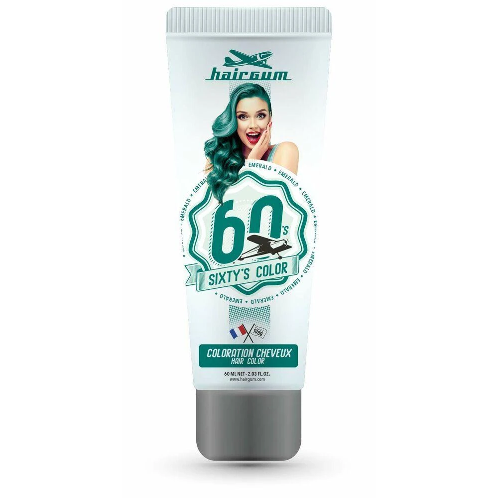 Hairgum Sixty's Color smaragdiniai dažai, 60 ml tūbelė