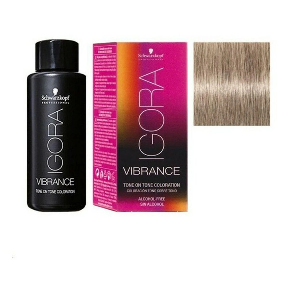 Schwarzkopf Igora Vibrance 9-1 dažai su spalvos pavyzdžiu