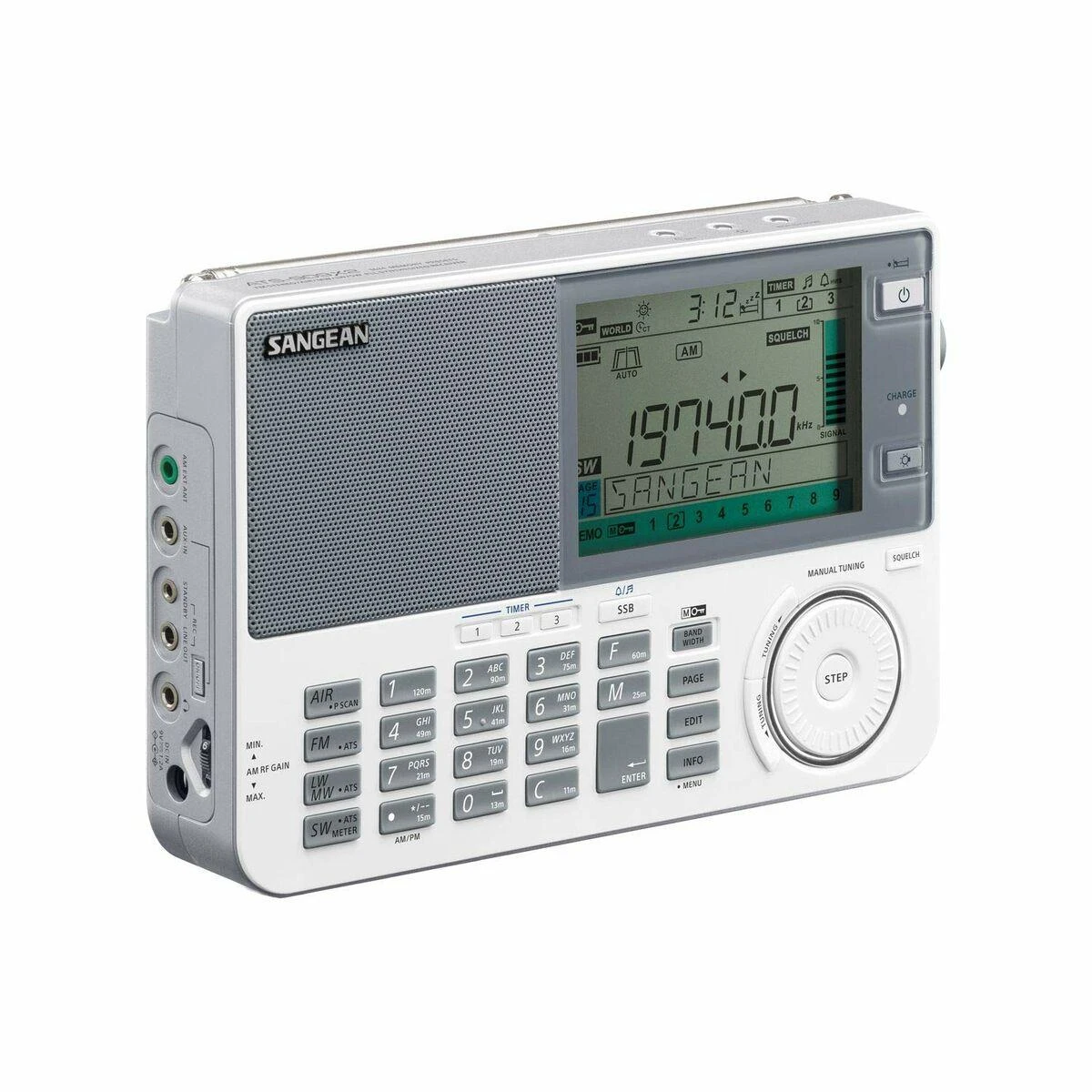 Sangean ATS-909 X2 pasaulinis radijas, baltas