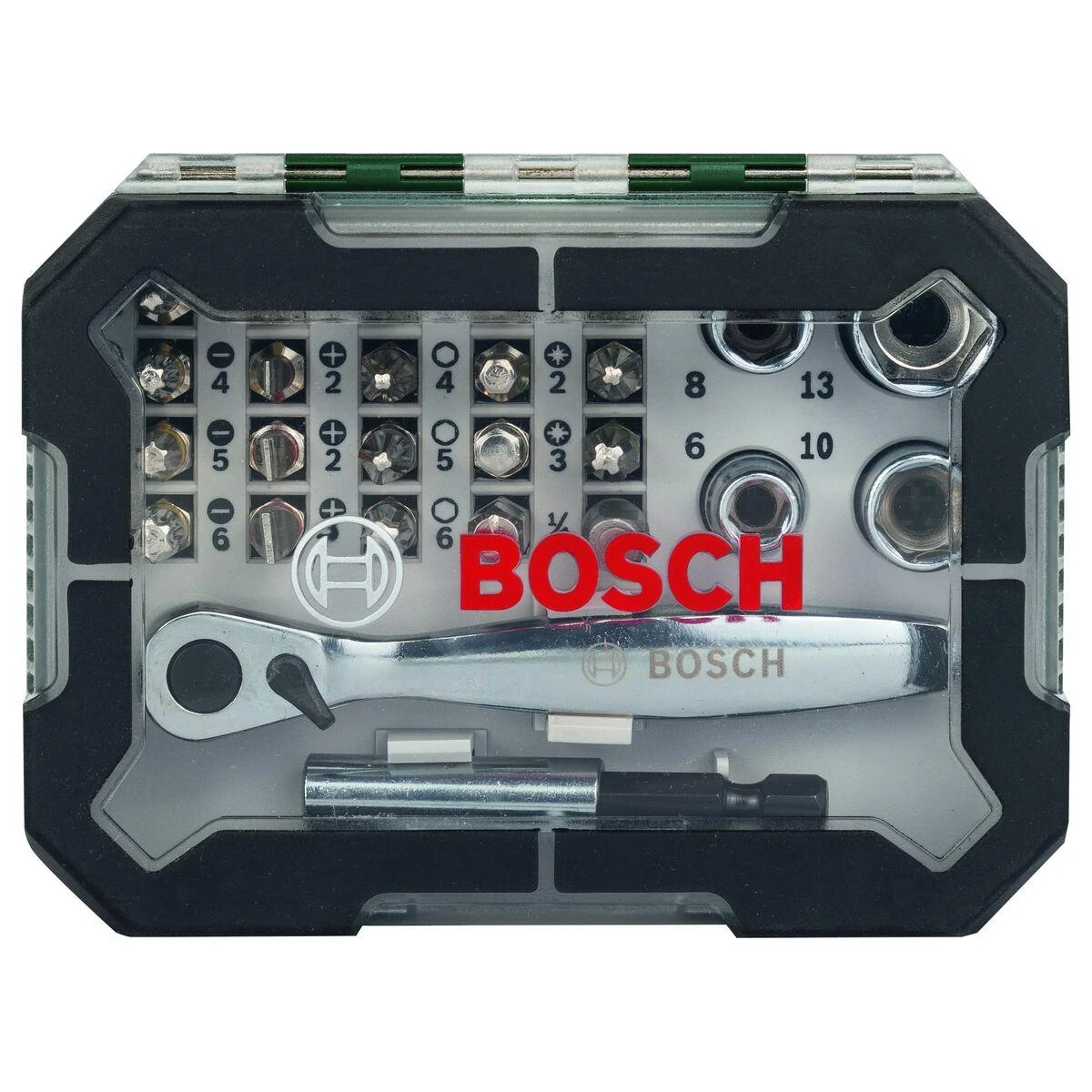 Grąžtas Galvučių su antgaliais rinkinys Bosch 2607017322; 26 vnt.