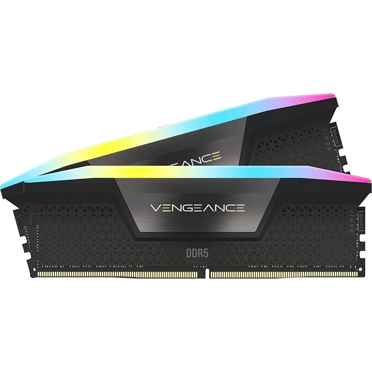 Operatyvioji atmintis (RAM) CORSAIR VENGEANCE RGB 32GB 2x16GB DDR5 5200MHz DIMM Unbuffered 40-40-40-77 XMP 3.0 Juodas Heatspreader RGB LED 1.25V