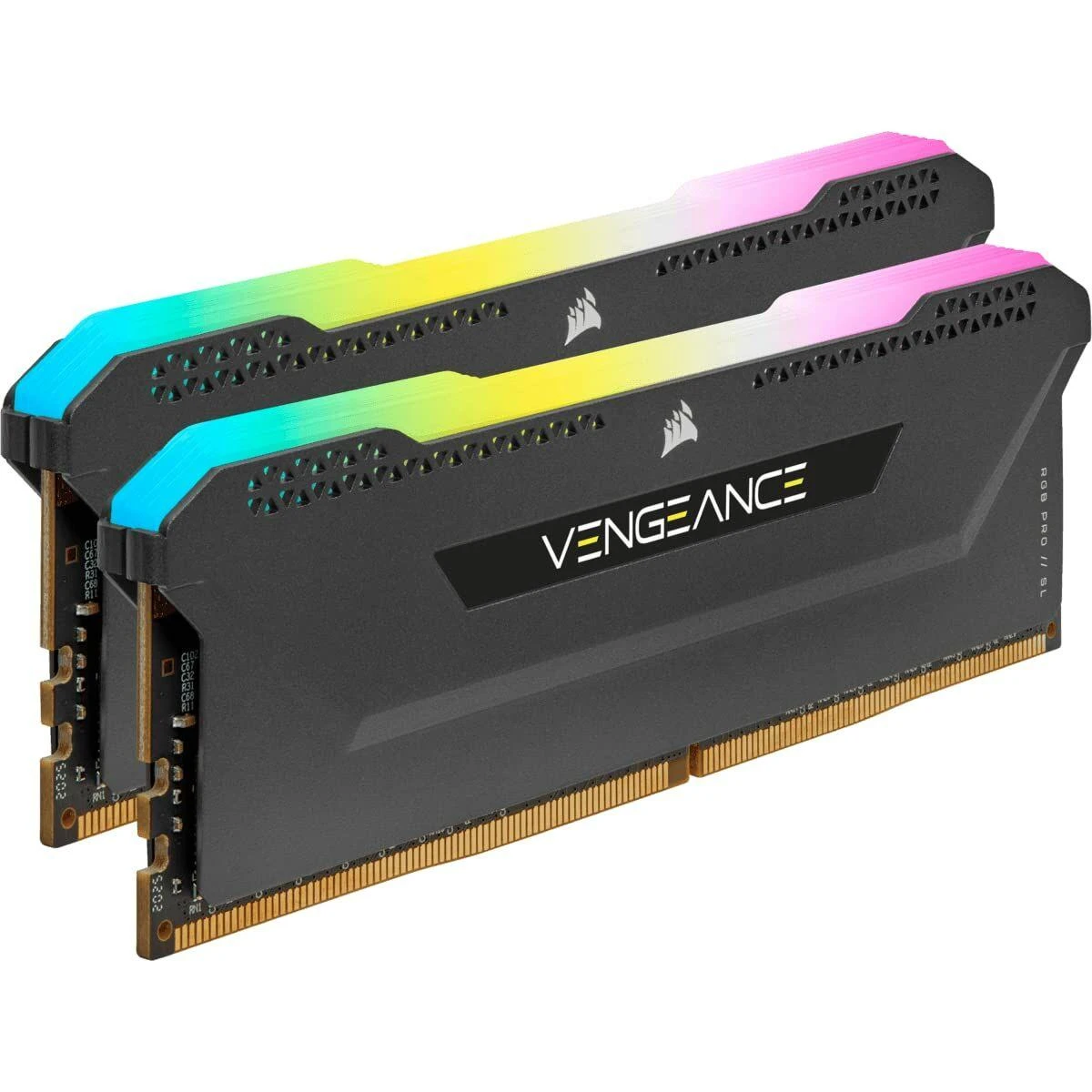 RAM CORSAIR DDR4 16GB 2x8GB 3200MHz DIMM CL16 VENGEANCE RGB Pro SL Juodas 1.35V XMP 2.0