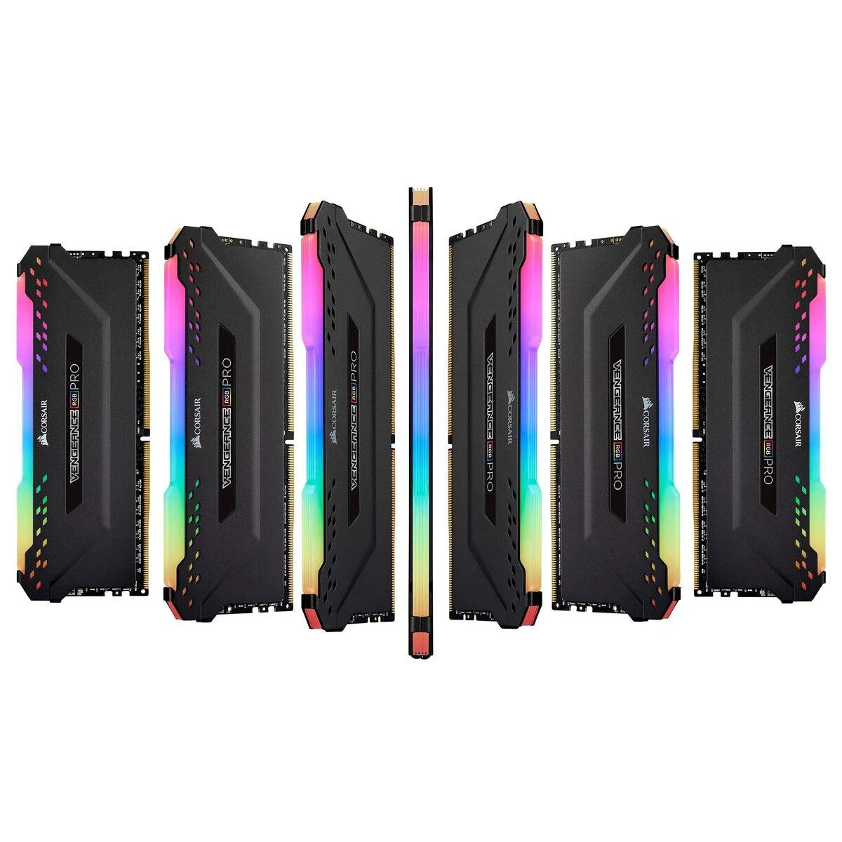 RAM CORSAIR Vengeance RGB PRO 32GB DDR4 3200MHz Unbuffered 16-20-20-38 juodas Šilumos skirstytuvas DIMM