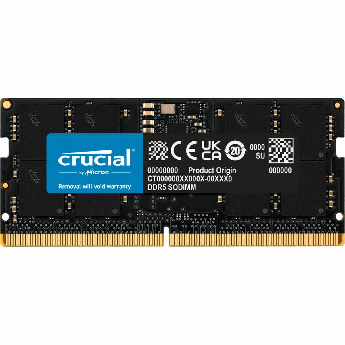 Nešiojamo kompiuterio atmintis PC atmintis Crucial Atmintis DDR5 SODIMM 16GB / 4800 CL40 (16Gbit)