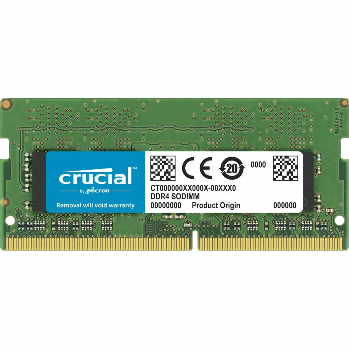 Nešiojamo kompiuterio atmintis „Crucial“ 32 GB, DDR4, 3200 MHz, nešiojamasis kompiuteris, registruotas Nr., ECC Nr.