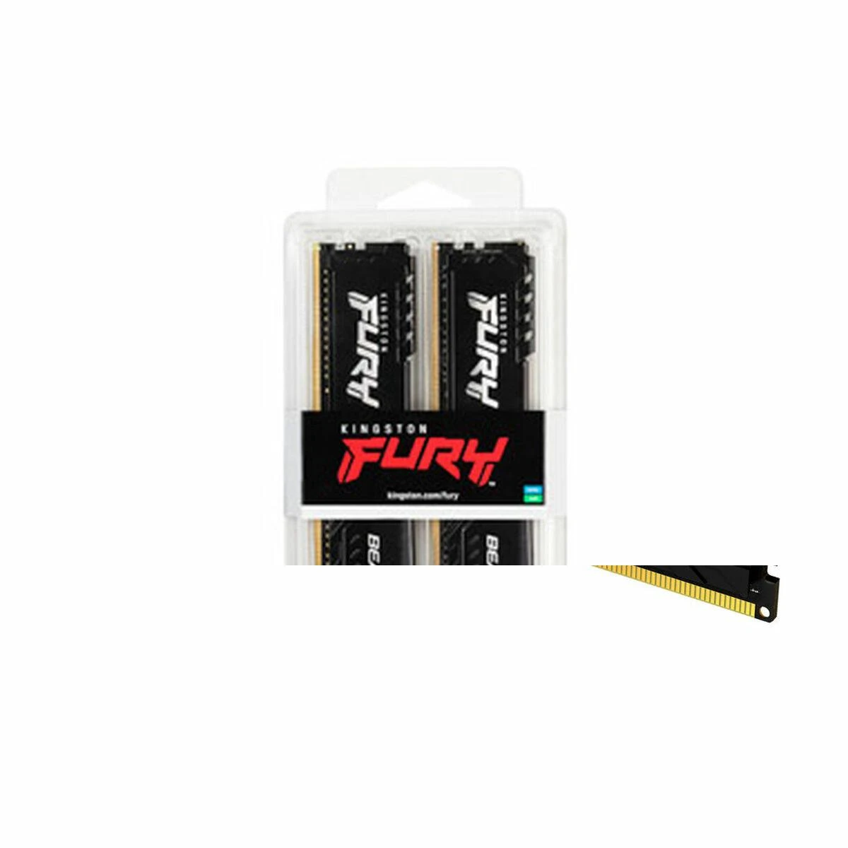 KINGSTON 32GB 3200MHz DDR4 CL16 DIMM rinkinys iš 2 1Gx8 FURY Beast Juodas