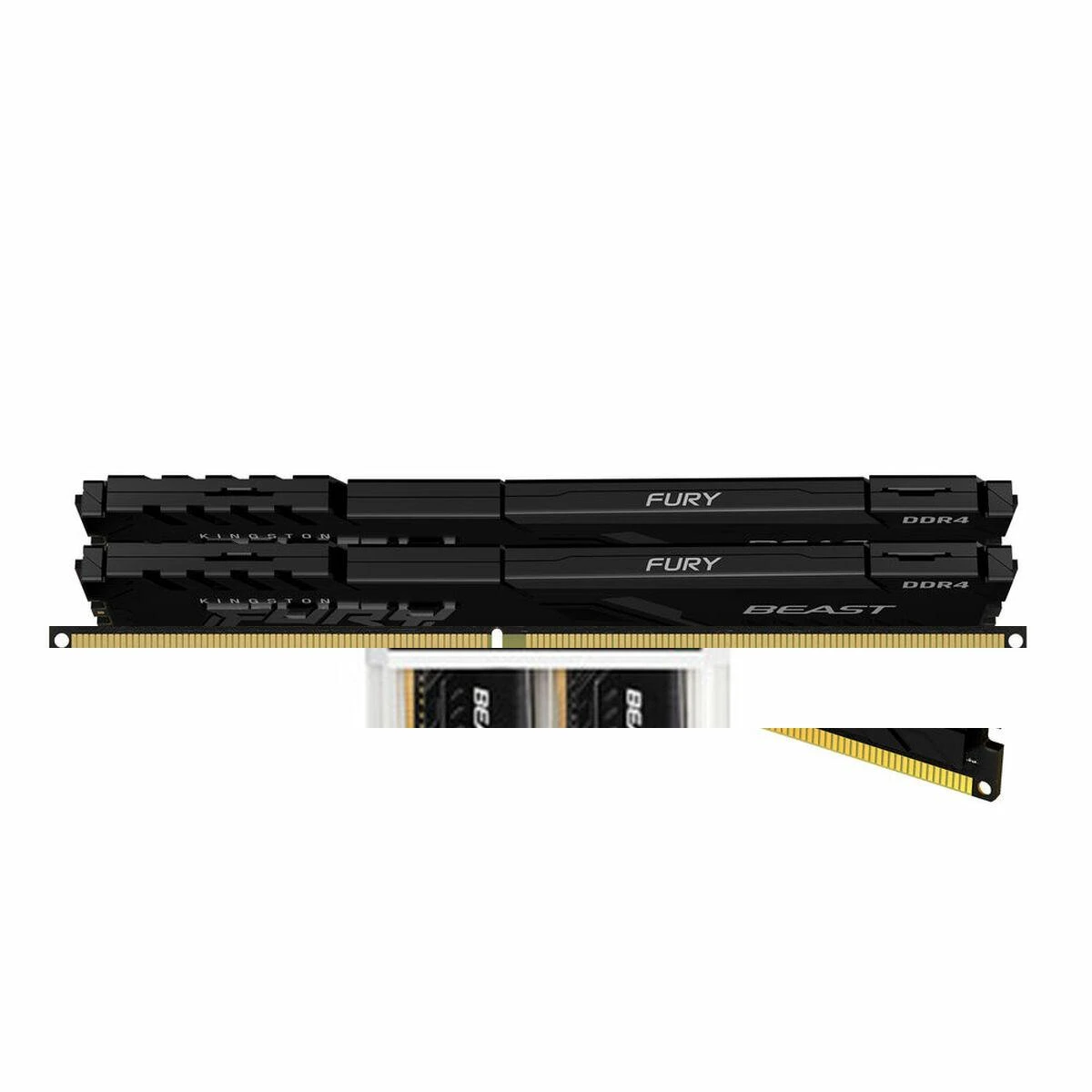 KINGSTON 32GB 3200MHz DDR4 CL16 DIMM rinkinys iš 2 1Gx8 FURY Beast Juodas