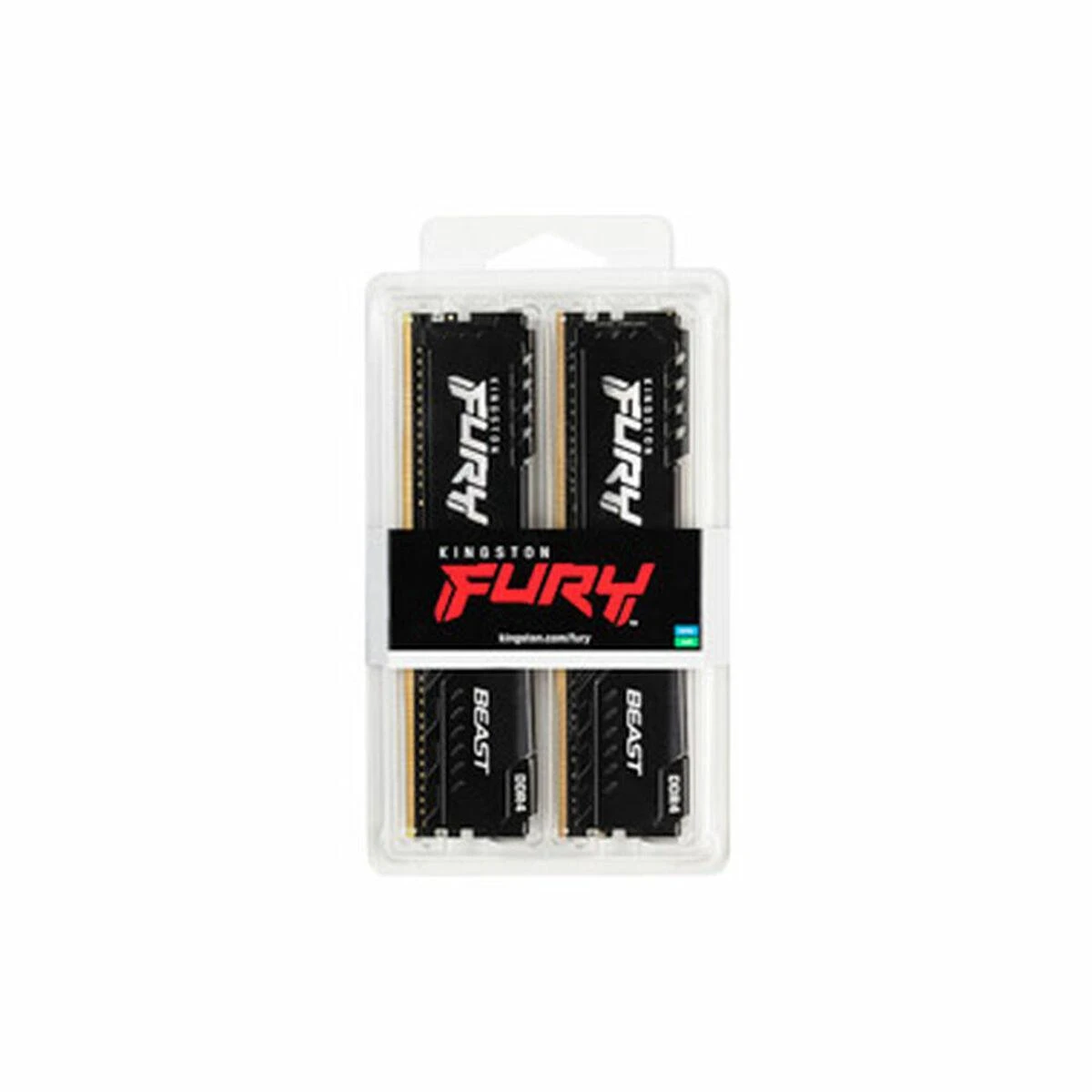 RAM KINGSTON 32GB 3200MHz DDR4 CL16 DIMM rinkinys iš 2 FURY Beast Juodas