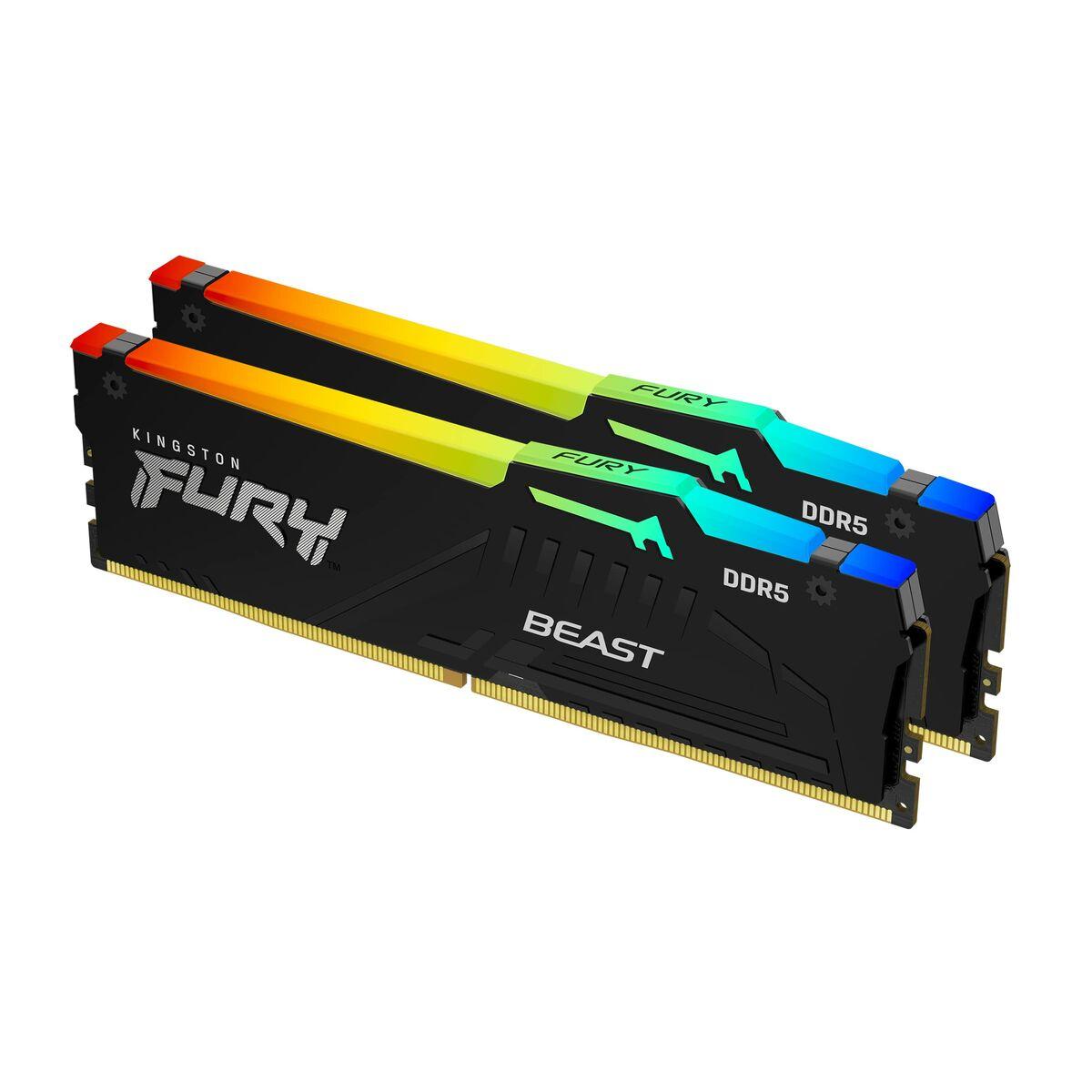 RAM „Kingston KF556C36BBEAK2-64“ 64 GB 5600 MT/s DDR5 CL36 DIMM (2 vnt. rinkinys) „FURY Beast RGB EXPO“ | „Kingston“